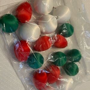 Vintage Satin Christmas ornaments.